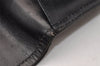 Authentic MARIO VALENTINO Vintage Logo Clutch Hand Bag Purse Leather Black 1064I