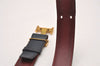 Authentic HERMES Constance Leather Belt Size 85cm 33.5" Navy Bordeaux 1064J