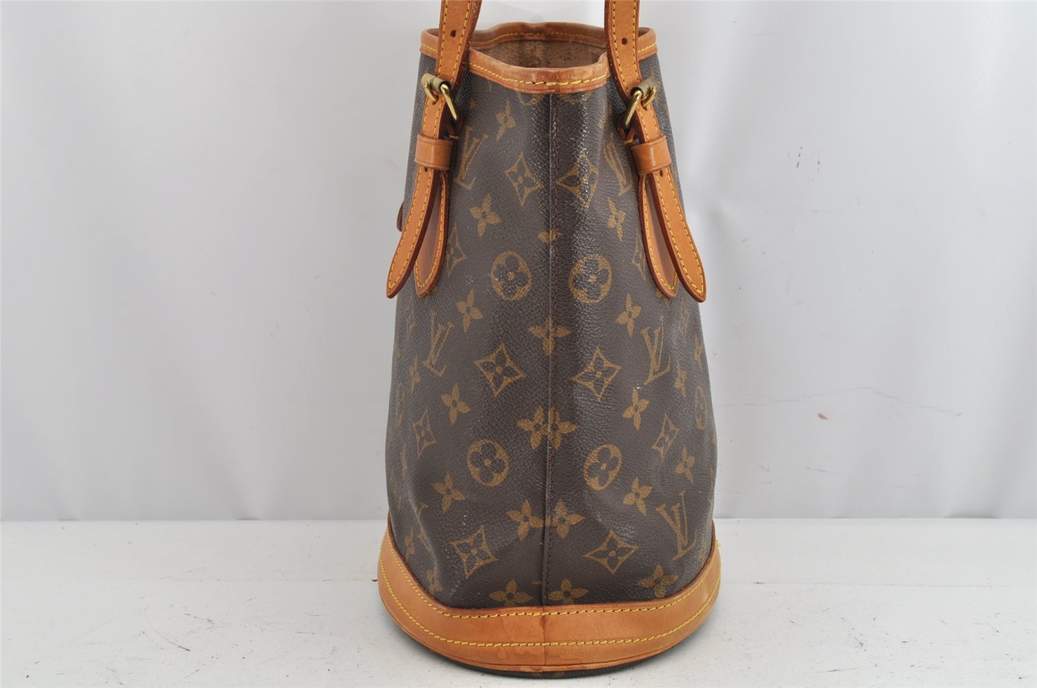 Authentic Louis Vuitton Monogram Bucket PM Shoulder Tote Bag M42238 Junk 1064K