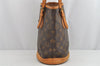 Authentic Louis Vuitton Monogram Bucket PM Shoulder Tote Bag M42238 Junk 1064K