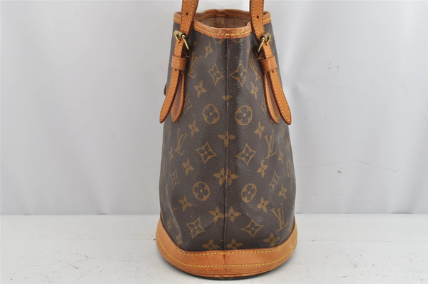 Authentic Louis Vuitton Monogram Bucket PM Shoulder Tote Bag M42238 Junk 1064K