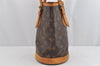Authentic Louis Vuitton Monogram Bucket PM Shoulder Tote Bag M42238 Junk 1064K