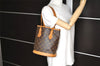 Authentic Louis Vuitton Monogram Bucket PM Shoulder Tote Bag M42238 Junk 1064K