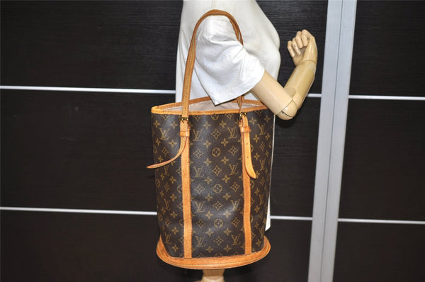 Authentic Louis Vuitton Monogram Bucket GM Shoulder Tote Bag M42236 LV 1065K