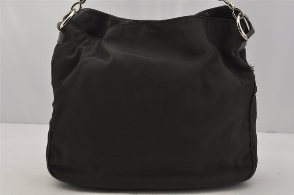 Authentic GUCCI Bamboo 2Way Shoulder Hand Bag Nylon Leather 0018638 Green 1067J