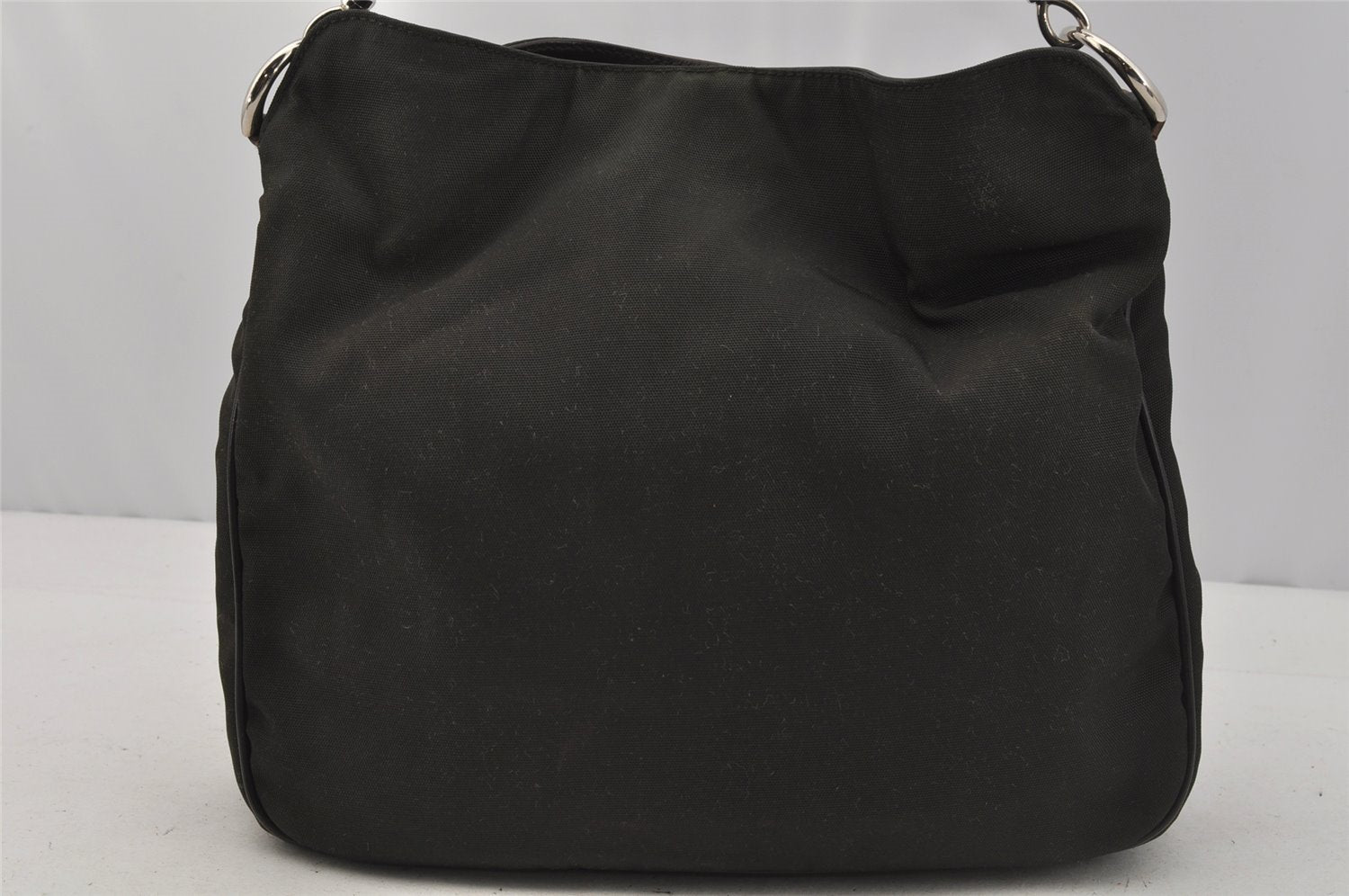 Authentic GUCCI Bamboo 2Way Shoulder Hand Bag Nylon Leather 0018638 Green 1067J