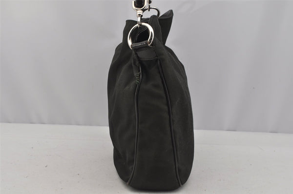 Authentic GUCCI Bamboo 2Way Shoulder Hand Bag Nylon Leather 0018638 Green 1067J