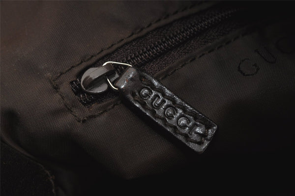 Authentic GUCCI Bamboo 2Way Shoulder Hand Bag Nylon Leather 0018638 Green 1067J