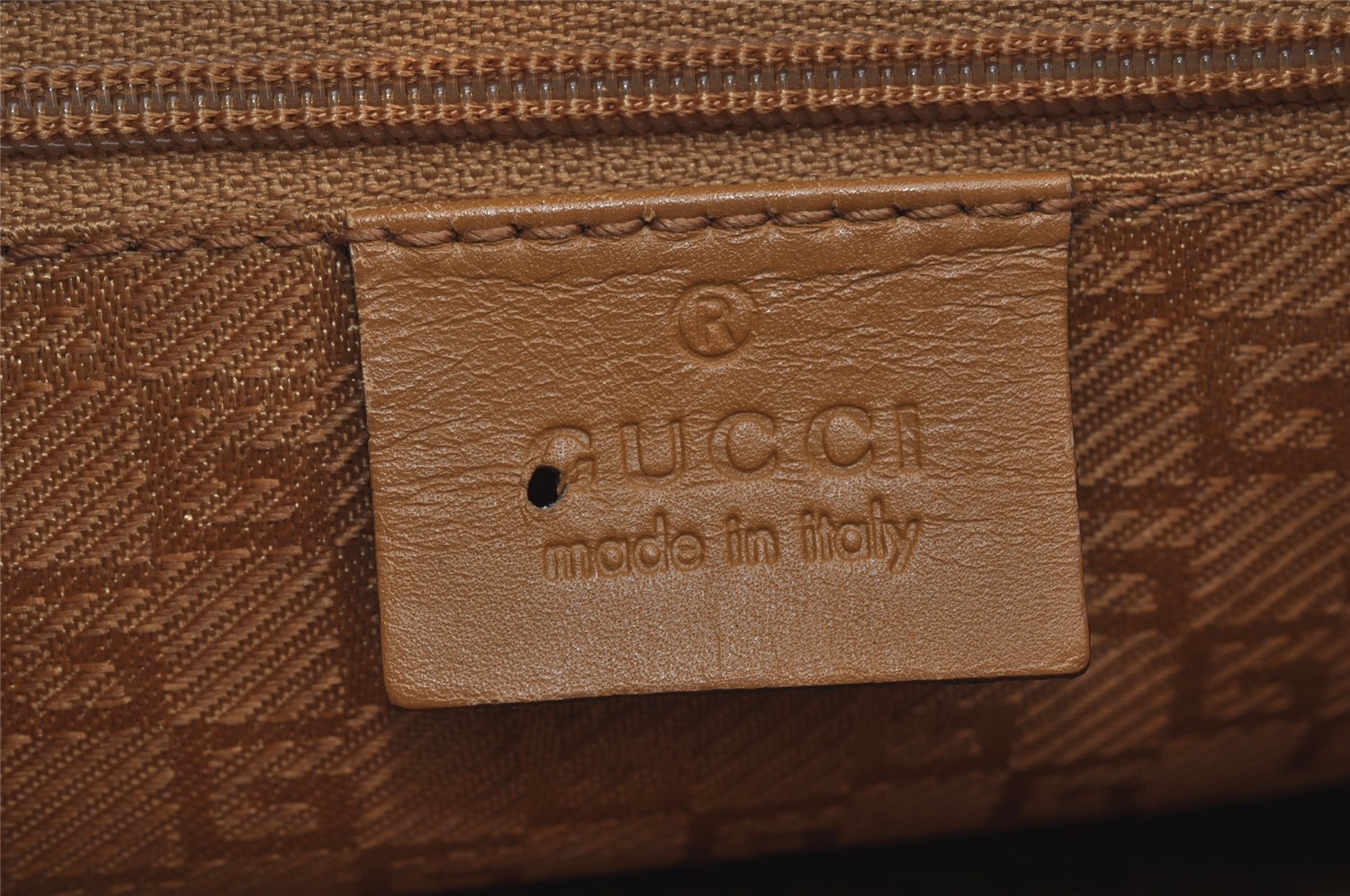 Authentic GUCCI Vintage Shoulder Bag Purse Canvas Leather 0014142 White 1068J