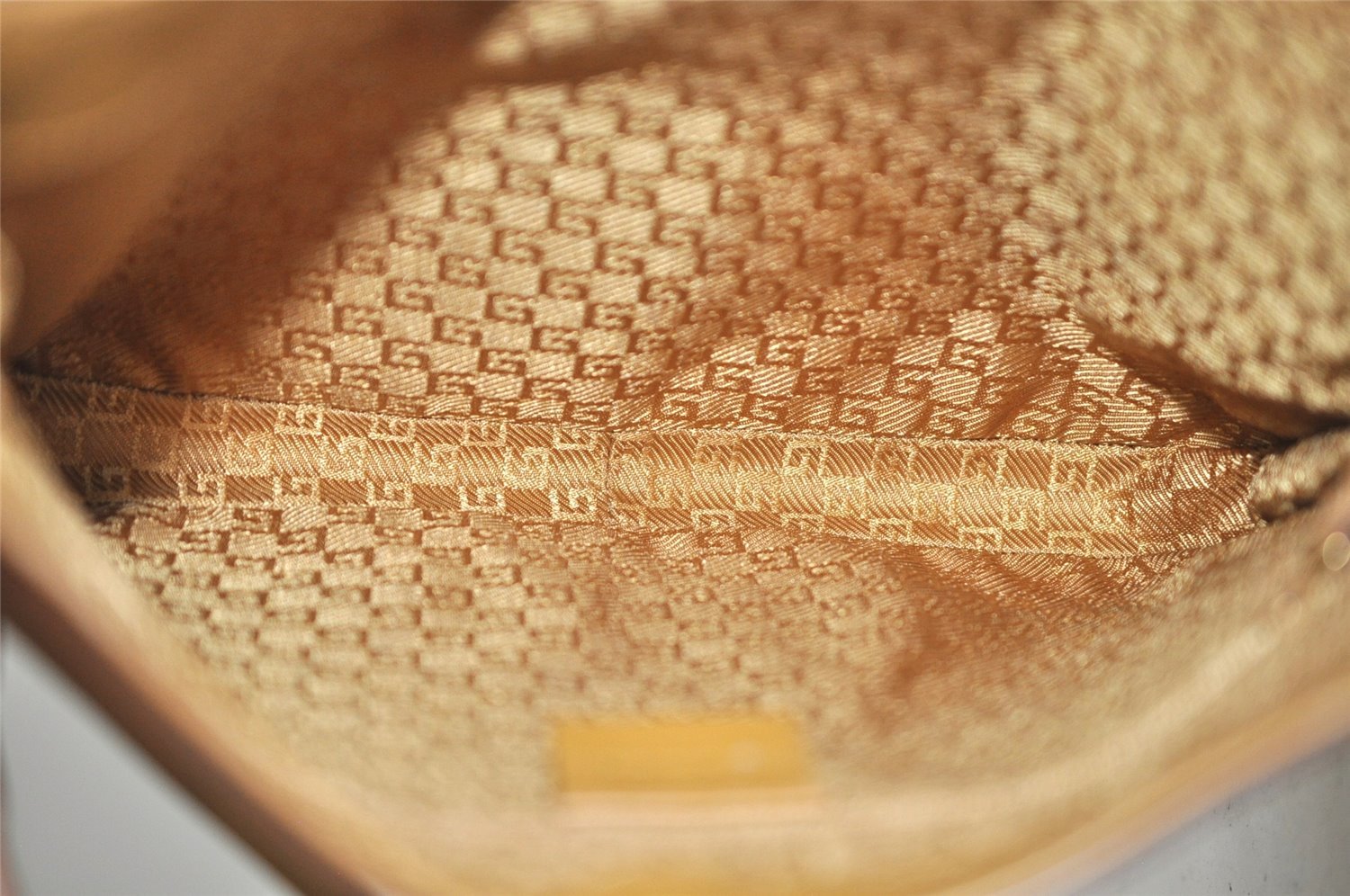 Authentic GUCCI Vintage Shoulder Bag Purse Canvas Leather 0014142 White 1068J