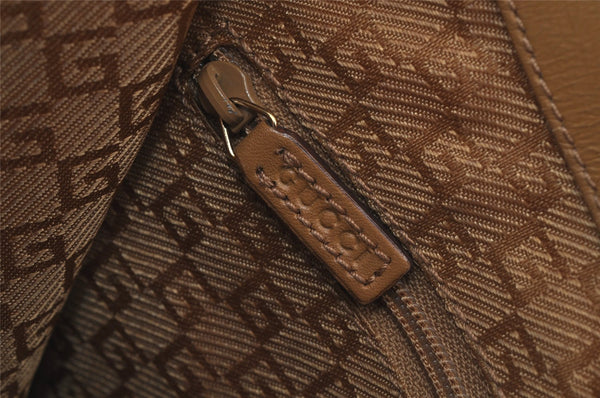 Authentic GUCCI Vintage Shoulder Bag Purse Canvas Leather 0014142 White 1068J