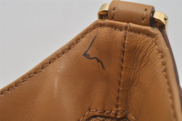 Authentic GUCCI Vintage Shoulder Bag Purse Canvas Leather 0014142 White 1068J