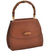Authentic GUCCI Bamboo 2Way Shoulder Hand Bag Purse Leather Brown 1069J