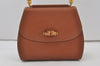 Authentic GUCCI Bamboo 2Way Shoulder Hand Bag Purse Leather Brown 1069J