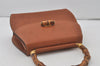 Authentic GUCCI Bamboo 2Way Shoulder Hand Bag Purse Leather Brown 1069J