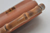 Authentic GUCCI Bamboo 2Way Shoulder Hand Bag Purse Leather Brown 1069J