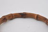 Authentic GUCCI Bamboo 2Way Shoulder Hand Bag Purse Leather Brown 1069J