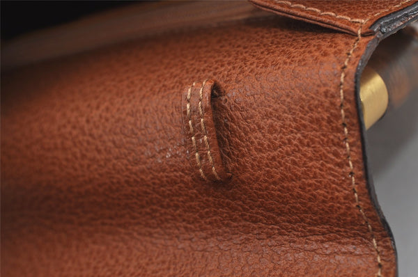 Authentic GUCCI Bamboo 2Way Shoulder Hand Bag Purse Leather Brown 1069J