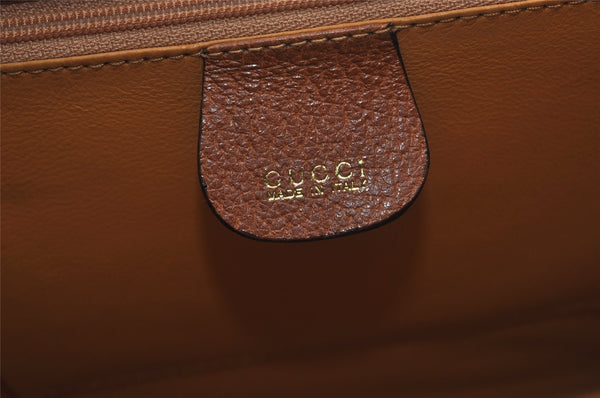 Authentic GUCCI Bamboo 2Way Shoulder Hand Bag Purse Leather Brown 1069J