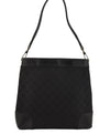 Authentic GUCCI Shoulder Tote Bag GG Canvas Leather 33900 Black 1070J