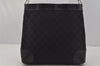 Authentic GUCCI Shoulder Tote Bag GG Canvas Leather 33900 Black 1070J