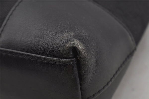 Authentic GUCCI Shoulder Tote Bag GG Canvas Leather 33900 Black 1070J