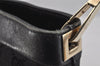Authentic GUCCI Shoulder Tote Bag GG Canvas Leather 33900 Black 1070J