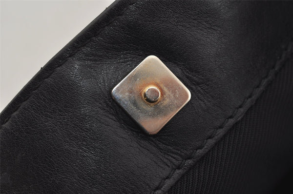 Authentic GUCCI Shoulder Tote Bag GG Canvas Leather 33900 Black 1070J