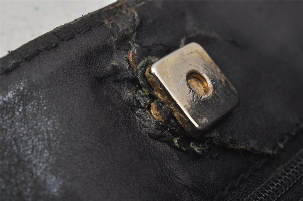 Authentic GUCCI Shoulder Tote Bag GG Canvas Leather 33900 Black 1070J