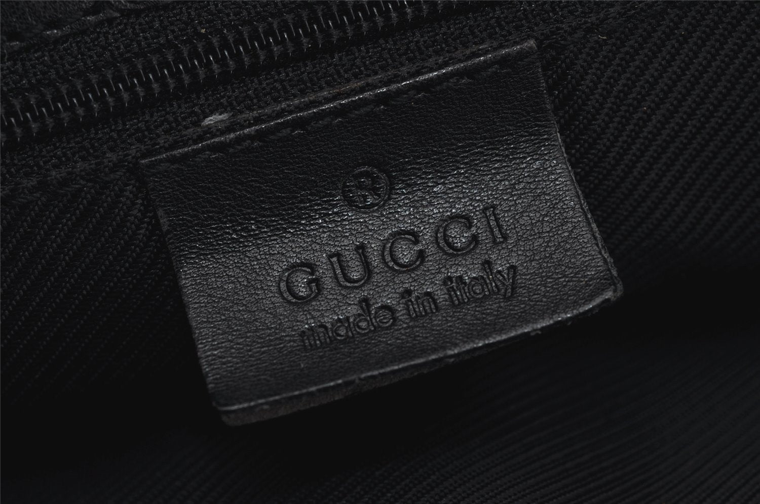 Authentic GUCCI Shoulder Tote Bag GG Canvas Leather 33900 Black 1070J