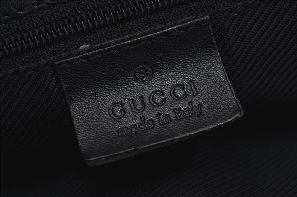 Authentic GUCCI Shoulder Tote Bag GG Canvas Leather 33900 Black 1070J