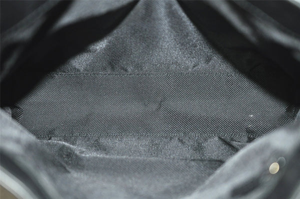 Authentic GUCCI Shoulder Tote Bag GG Canvas Leather 33900 Black 1070J