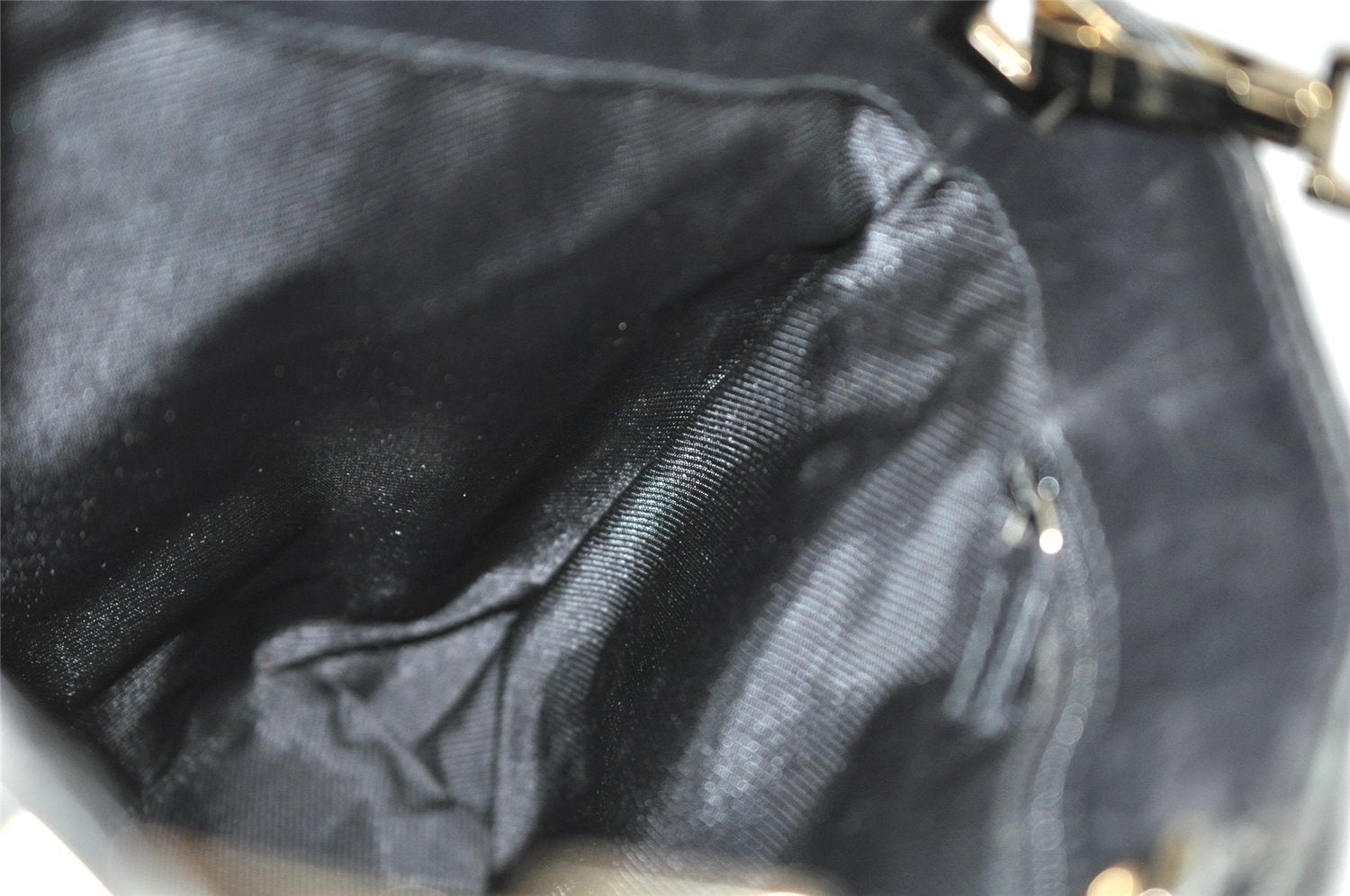 Authentic GUCCI Shoulder Tote Bag GG Canvas Leather 33900 Black 1070J