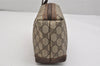 Authentic GUCCI Clutch Hand Bag Purse GG PVC Leather Brown Junk 1070K
