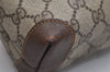Authentic GUCCI Clutch Hand Bag Purse GG PVC Leather Brown Junk 1070K