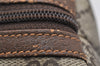 Authentic GUCCI Clutch Hand Bag Purse GG PVC Leather Brown Junk 1070K