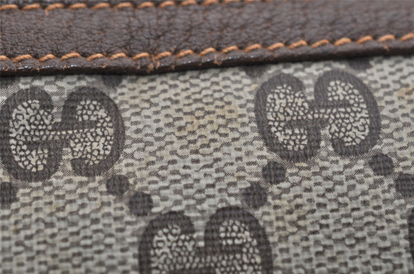 Authentic GUCCI Clutch Hand Bag Purse GG PVC Leather Brown Junk 1070K