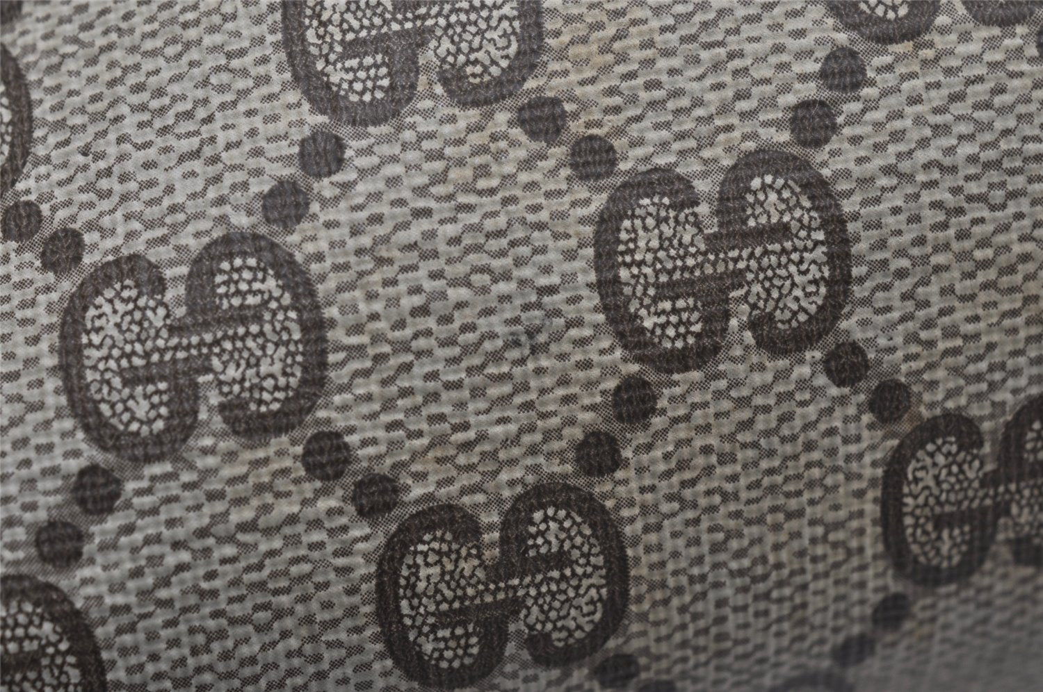 Authentic GUCCI Clutch Hand Bag Purse GG PVC Leather Brown Junk 1070K