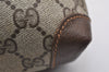 Authentic GUCCI Clutch Hand Bag Purse GG PVC Leather Brown Junk 1070K