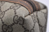 Authentic GUCCI Clutch Hand Bag Purse GG PVC Leather Brown Junk 1070K