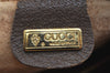 Authentic GUCCI Clutch Hand Bag Purse GG PVC Leather Brown Junk 1070K