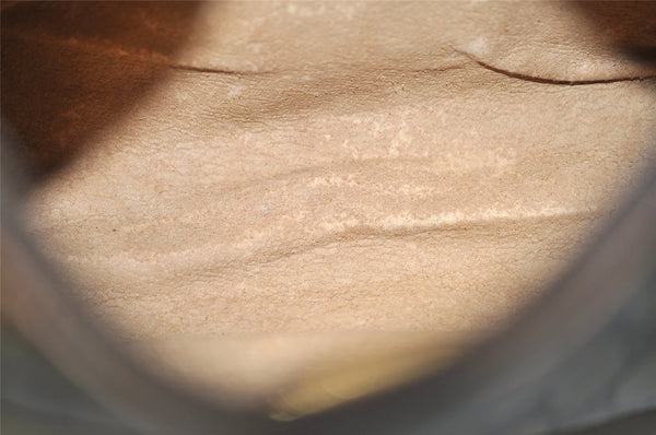 Authentic GUCCI Clutch Hand Bag Purse GG PVC Leather Brown Junk 1070K