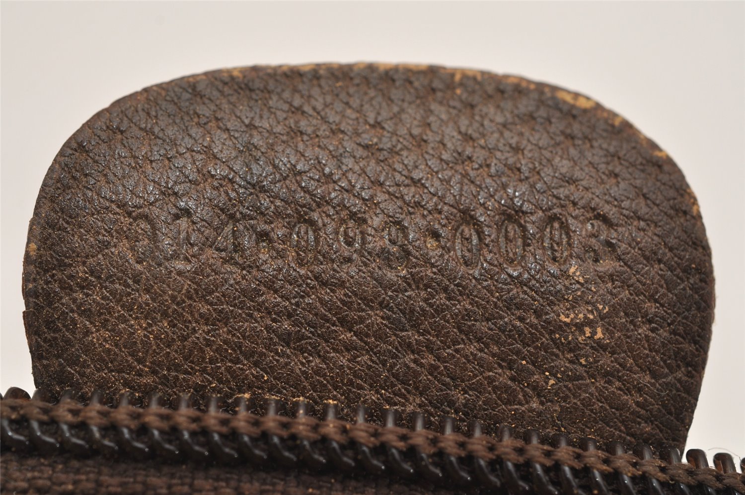 Authentic GUCCI Clutch Hand Bag Purse GG PVC Leather Brown Junk 1070K