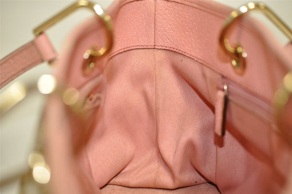 Authentic GUCCI Eclipse Hand Tote Bag Purse GG Canvas Leather 120844 Brown 1071J