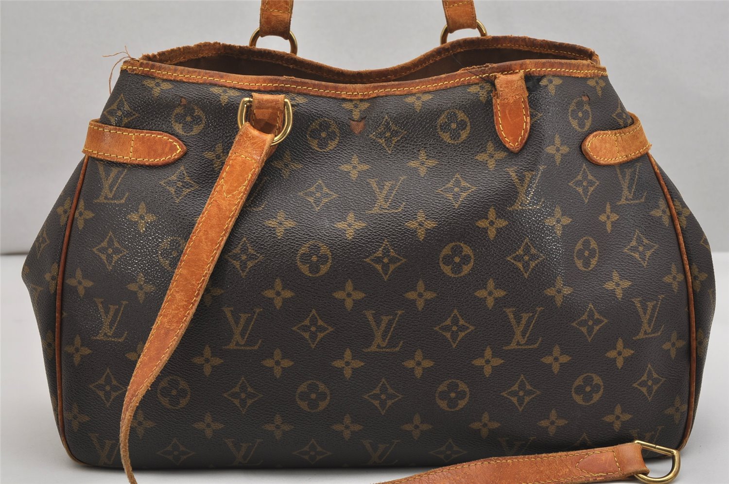 Auth Louis Vuitton Monogram Batignolles Horizontal Tote Bag M51154 LV Junk 1071K