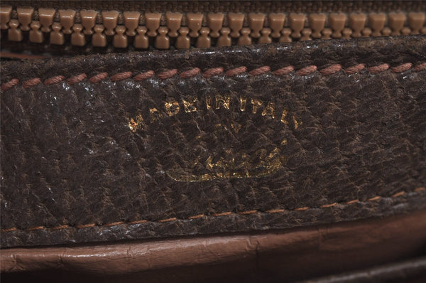 Authentic GUCCI Shoulder Hand Bag Purse Leather Brown 1072C