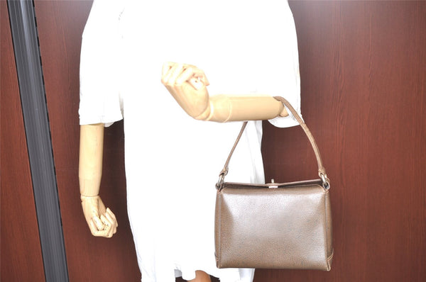 Authentic GUCCI Shoulder Hand Bag Purse Leather Brown 1072C