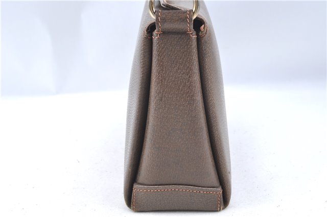 Authentic GUCCI Shoulder Hand Bag Purse Leather Brown 1072C