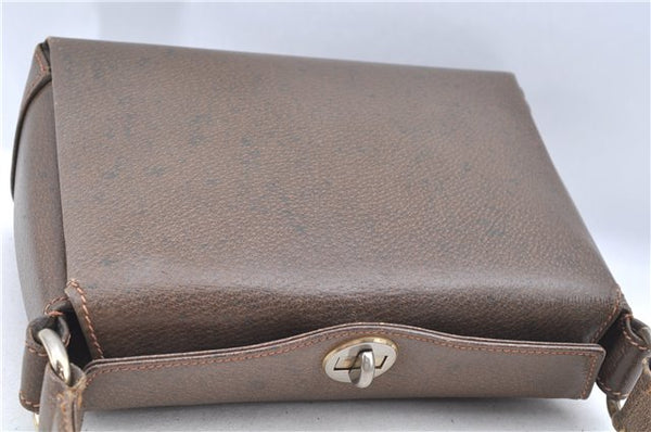 Authentic GUCCI Shoulder Hand Bag Purse Leather Brown 1072C