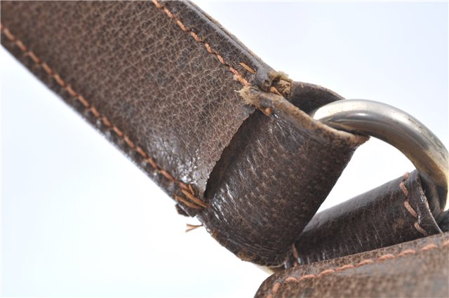 Authentic GUCCI Shoulder Hand Bag Purse Leather Brown 1072C